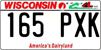 WI license plate 165PXK