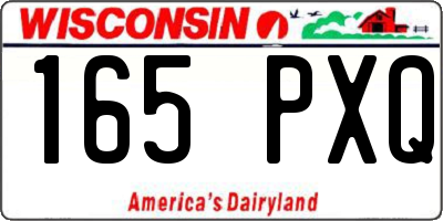 WI license plate 165PXQ