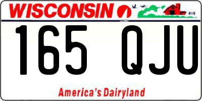 WI license plate 165QJU
