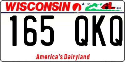 WI license plate 165QKQ