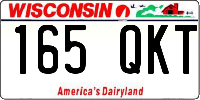 WI license plate 165QKT