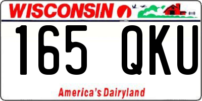 WI license plate 165QKU