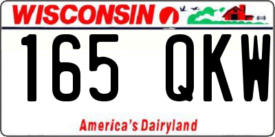 WI license plate 165QKW