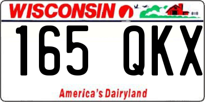 WI license plate 165QKX