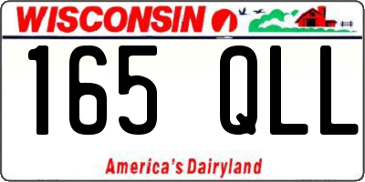 WI license plate 165QLL