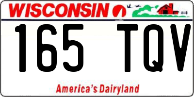WI license plate 165TQV