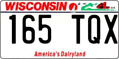 WI license plate 165TQX
