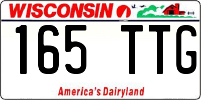 WI license plate 165TTG