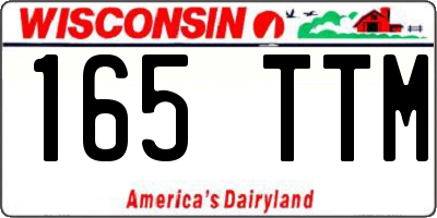 WI license plate 165TTM