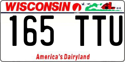 WI license plate 165TTU