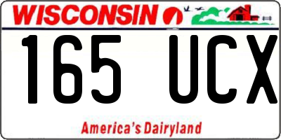 WI license plate 165UCX