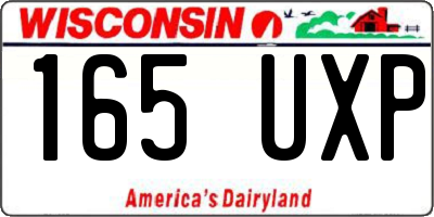WI license plate 165UXP
