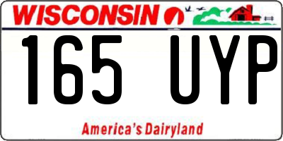 WI license plate 165UYP