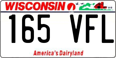 WI license plate 165VFL
