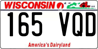 WI license plate 165VQD
