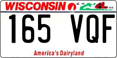 WI license plate 165VQF