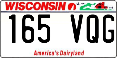 WI license plate 165VQG