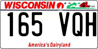 WI license plate 165VQH