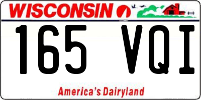 WI license plate 165VQI