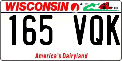 WI license plate 165VQK