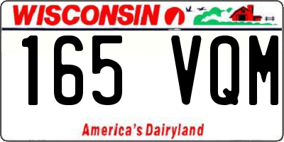 WI license plate 165VQM