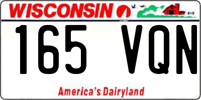 WI license plate 165VQN