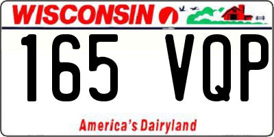 WI license plate 165VQP