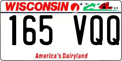 WI license plate 165VQQ