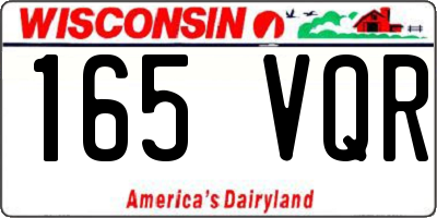 WI license plate 165VQR