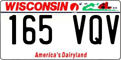 WI license plate 165VQV
