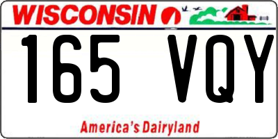 WI license plate 165VQY