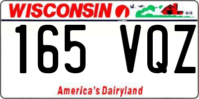 WI license plate 165VQZ