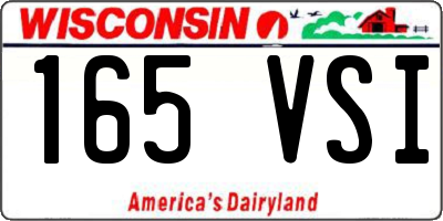WI license plate 165VSI