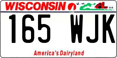 WI license plate 165WJK