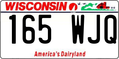 WI license plate 165WJQ