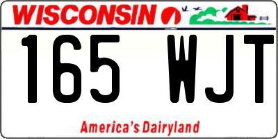 WI license plate 165WJT