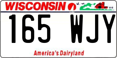 WI license plate 165WJY