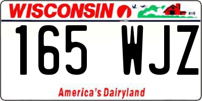 WI license plate 165WJZ