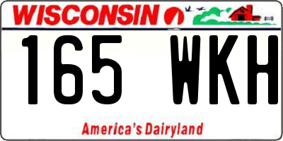 WI license plate 165WKH