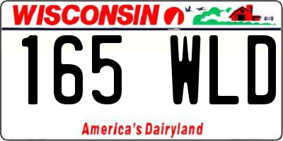 WI license plate 165WLD