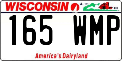WI license plate 165WMP