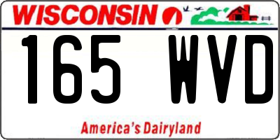 WI license plate 165WVD