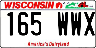 WI license plate 165WWX