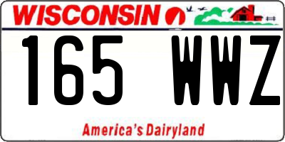 WI license plate 165WWZ