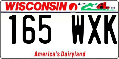WI license plate 165WXK