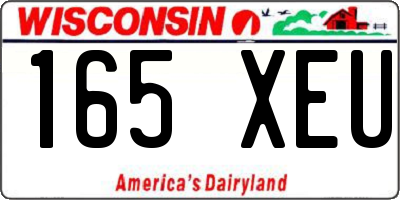 WI license plate 165XEU