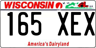 WI license plate 165XEX
