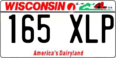 WI license plate 165XLP