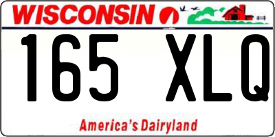 WI license plate 165XLQ