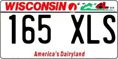 WI license plate 165XLS